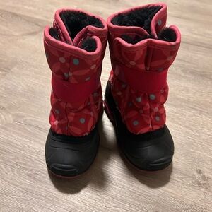 Pink and Black Toddler Snow Boots